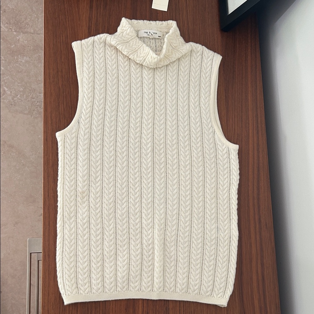Rag & Bone Ivory Cable Knit Sweater